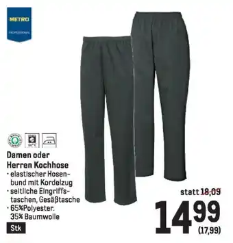 Metro Damen oder Herren Kochhose Angebot