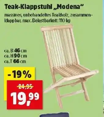 Thomas Philipps Teak-Klappstuhl Modena Angebot