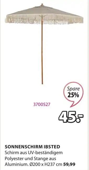 JYSK SONNENSCHIRM IBSTED Angebot