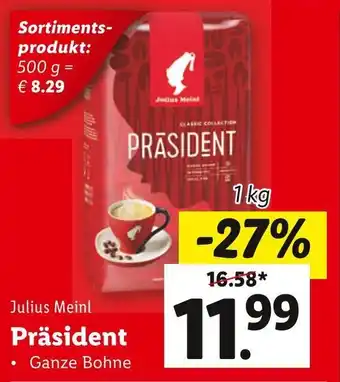 Lidl Präsident 1 kg Angebot