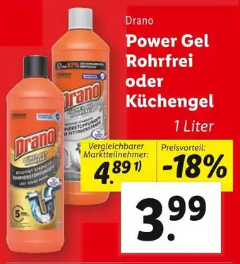 Lidl Power Gel Rohrfrei oder Küchengel 1 Liter Angebot