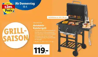 Lidl Holzkohle- Komfortgrill Angebot