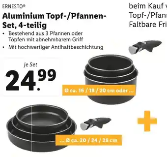 Lidl Aluminium Topf-/Pfannen- Set, 4-teilig Angebot