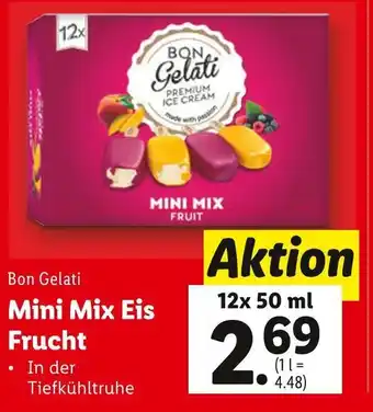 Lidl Mini Mix Eis Frucht 12 X 50ML Angebot