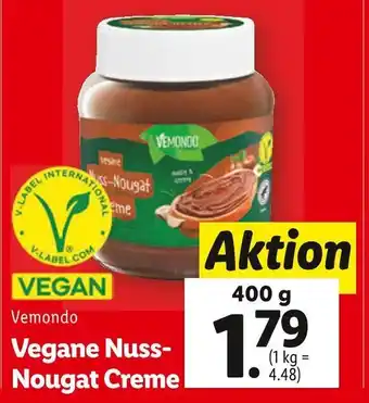 Lidl Vegane Nuss Nougat Creme 400g Angebot