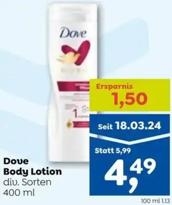 ADEG Dove Body Lotion diu. Sorten 400 ml Angebot