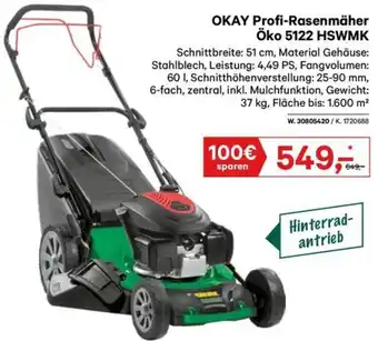 Salzburger Lagerhaus OKAY Profi-Rasenmäher Öko 5122 HSWMK  37kg Angebot