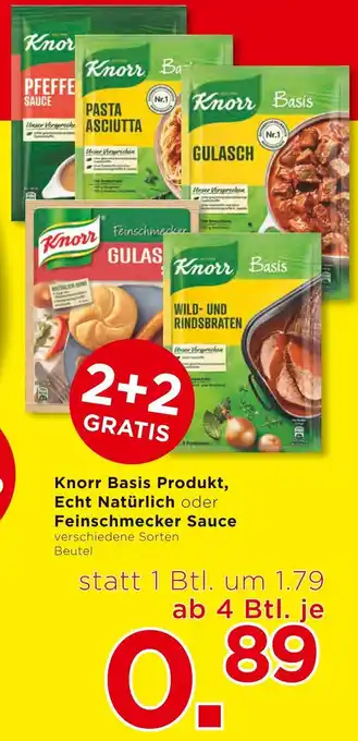 Unimarkt Knorr Basis Produkt, Echt Natürlich oder Feinschmecker Sauce Angebot