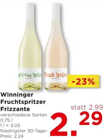 Unimarkt Winninger Fruchtspritzer Frizzante 0.75L Angebot