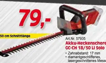 Zgonc Akku-Heckenschere GC-CH 18/50 Li Solo Angebot