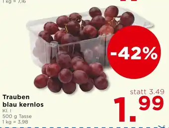 Unimarkt Trauben blau kernlos Angebot
