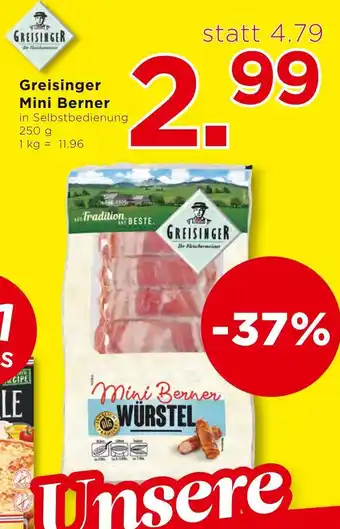 Unimarkt Greisinger Mini Berner 250g Angebot