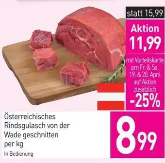 Sutterlüty Österreichisches Rindsgulasch von der Wade geschnitten Angebot