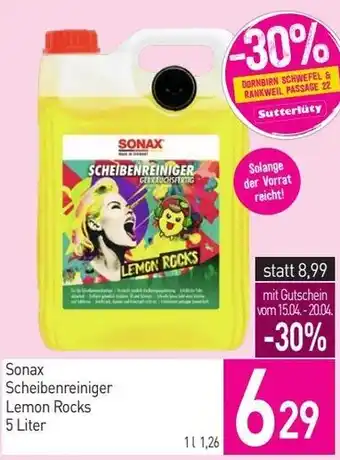 Sutterlüty Sonax Scheibenreiniger Lemon Rocks 5 Liter Angebot