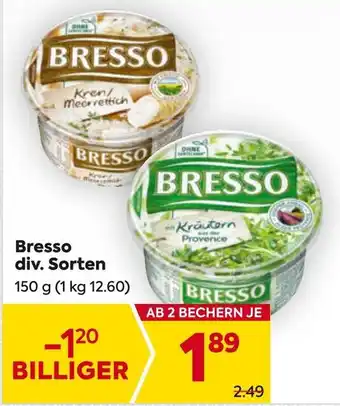Billa Bresso div. Sorten 150 g Angebot