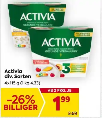 Billa Activia div. Sorten 4 x 115g Angebot