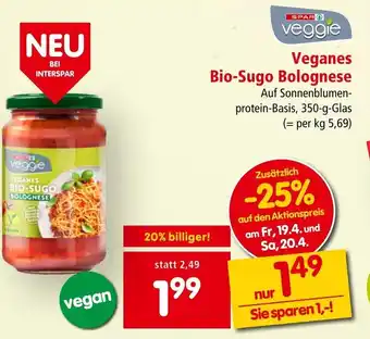 Interspar Veganes Bio-Sugo Bolognese 350g Angebot