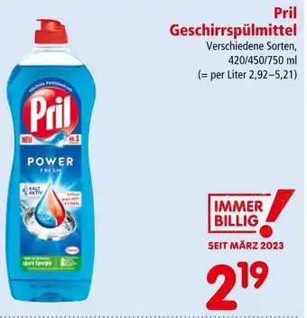 Interspar Pril Geschirrspülmittel Angebot