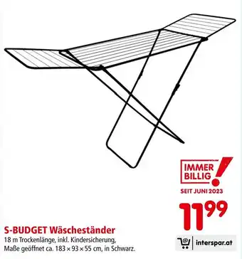 Interspar S-BUDGET Wäscheständer Angebot