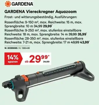 Lagerhaus Viereckregner Aquazoom Angebot