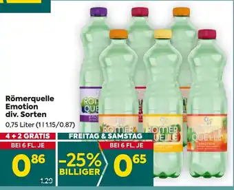 Billa Römerquelle Emotion div. Sorten 0.75L Angebot