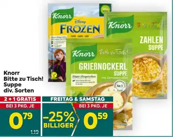 Billa Knorr Bitte zu Tisch! Suppe div. Sorten Angebot