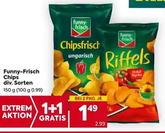 Billa Funny-Frisch Chips div. Sorten 150g Angebot