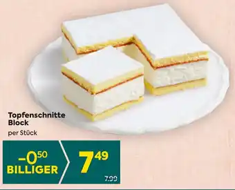 Billa Topfenschnitte Block Angebot