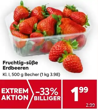 Billa Fruchtig-süße Erdbeeren 500g Angebot