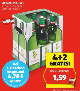 Hofer WEISSWEIN CUVEE 1L Angebot