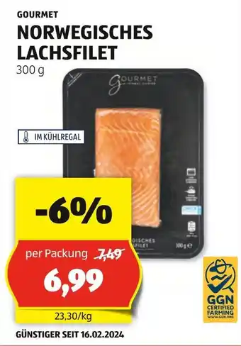 Hofer NORWEGISCHES LACHSFILET 300g Angebot