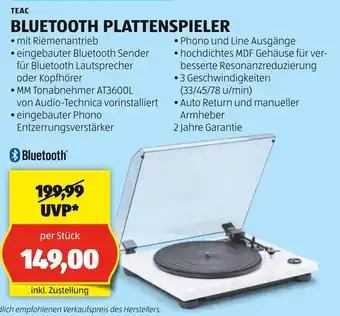 Hofer BLUETOOTH PLATTENSPIELER Angebot
