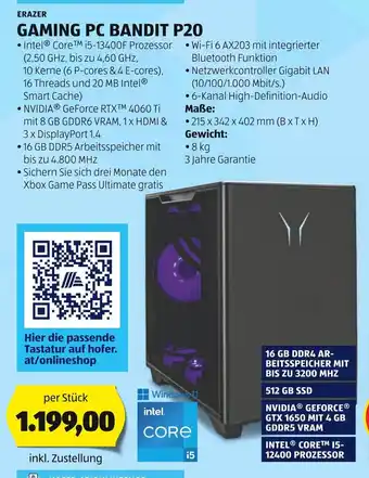 Hofer GAMING PC BANDIT P20 Angebot