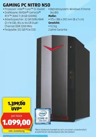 Hofer GAMING PC NITRO N50 Angebot