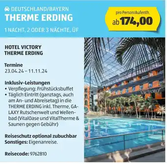 Hofer THERME ERDING Angebot