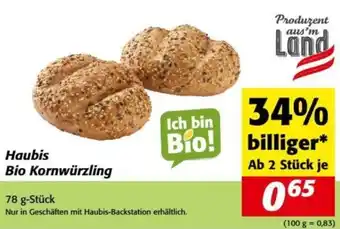 Nah&Frisch Haubis Bio Kornwürzling 78g Angebot