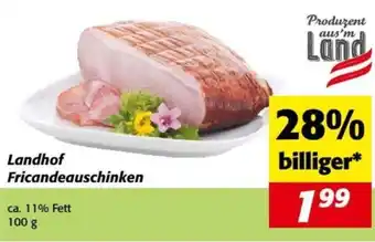 Nah&Frisch Landhof Fricandeauschinken 100g Angebot