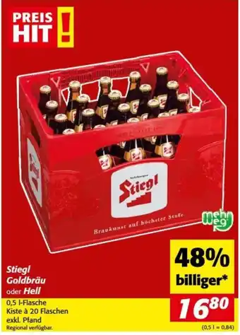 Nah&Frisch Stiegl Goldbräu oder Hell 0.5L Angebot