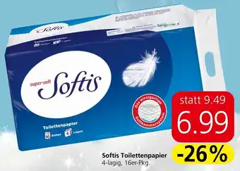 Spar Softis Toilettenpapier 4-lagig, 16er-Pkg Angebot