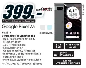 Media Markt Pixel 7a Vertragsfreies Smartphone Angebot