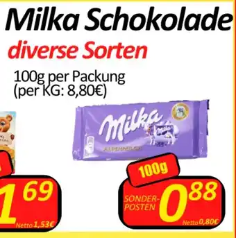Wurstico Milka Schokolade 100g Angebot