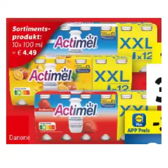 Lidl Danone Actimel versch. Sorten Lidl Plus Vorteilspreis 12 Stück 1 Packung Angebot