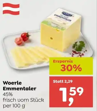 ADEG Woerle Emmentaler 100g Angebot