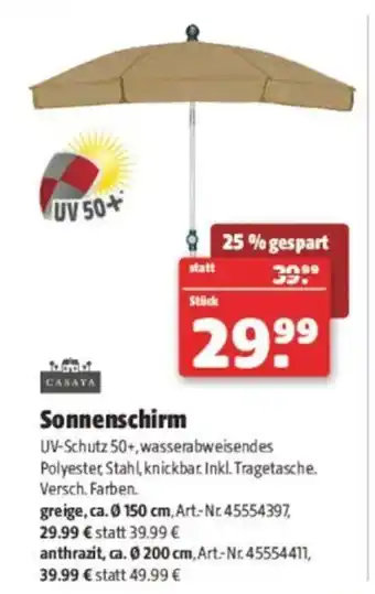 Hagebau Sonnenschirm Angebot