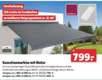 Hagebau Kassettenmarkise mit Motor Angebot