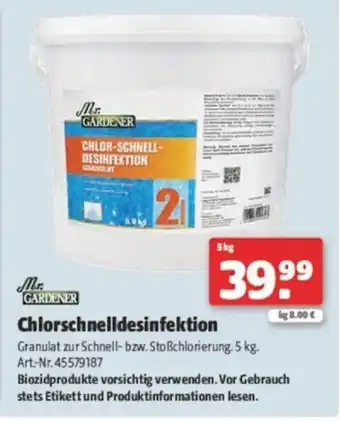 Hagebau Chlorschnelldesinfektion 5kg Angebot