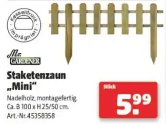 Hagebau Staketenzaun Mini Angebot