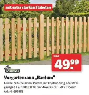 Hagebau Vorgartenzaun Rantum Angebot