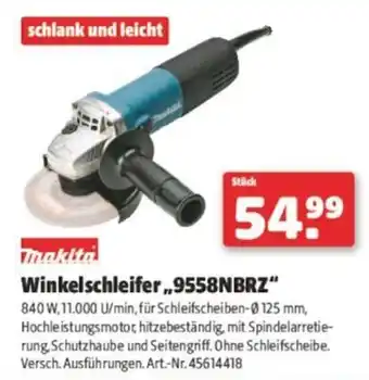 Hagebau Winkelschleifer 9558NBRZ Angebot