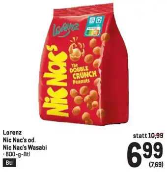 Metro Lorenz Nic Nac's od. Nic Nac's Wasabi 800g Angebot